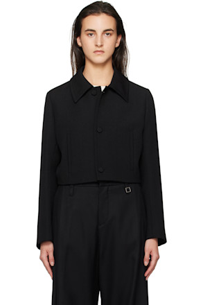 Black Wool Short Jacket