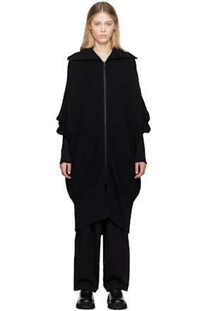 Black Turtleneck Cardigan