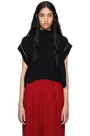 Black Aran Vest