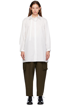 White Open Tab Shirt