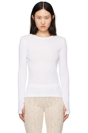 White Transparent Long Sleeve T-Shirt