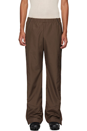 Brown Recycled Polyester Track Pants
