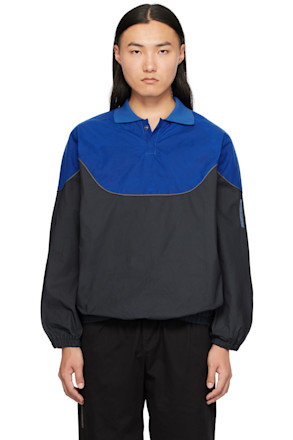 Blue & Black Pullover Polo