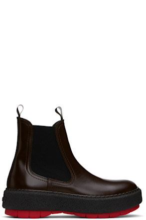 Brown Cemento Chelsea Boots