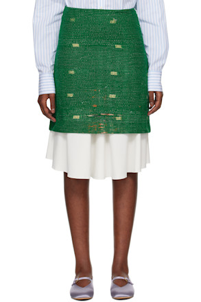 Green Triumph Midi Skirt