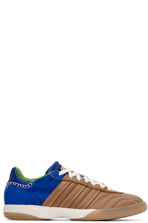 Brown & Blue adidas Originals Edition Pony Samba Millennium Sneakers