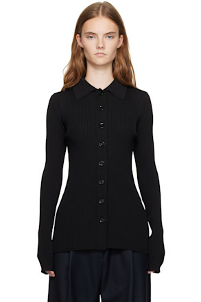 Black Both Sides Opening Cardigan