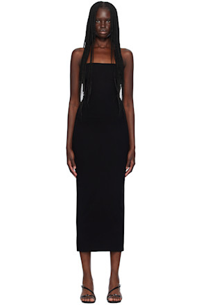 Black Rio Bandeau Midi Dress