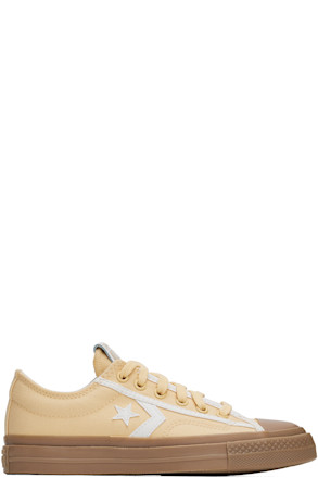 Yellow Star Player 76 Tonal Low Top Sneakers