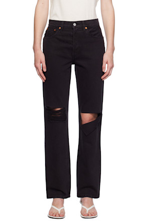 Black High-Rise Loose Jeans