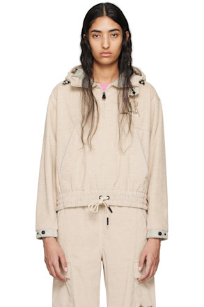 Beige Half-Zip Jacket