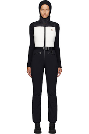 Black & White Ski Suit Down Jumpsuit