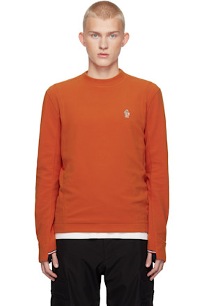 Orange Stretch Fleece Sweatshirt