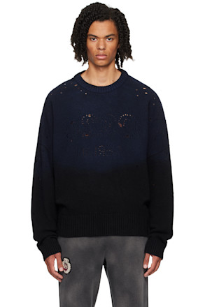 Black & Blue Lazer Selfie Sweater