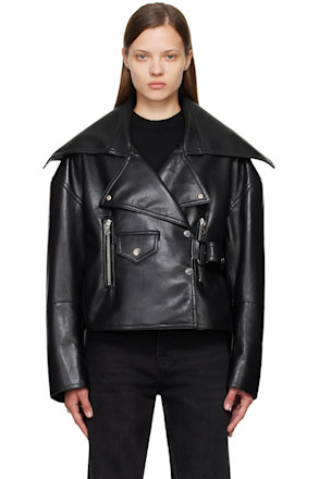Black Cinch Faux-Leather Jacket