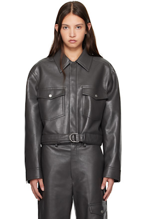 Green Zaria Leather Jacket