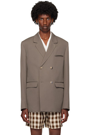 Taupe Wool Blazer