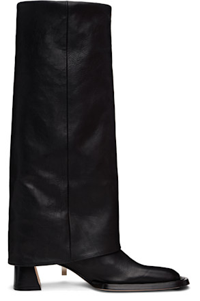 Black Bellamy Fold Over Tall Boots