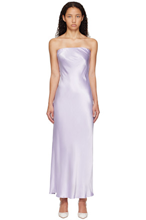 Purple Moon Dance Strapless Maxi Dress