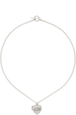 Silver Rat Locket Necklace