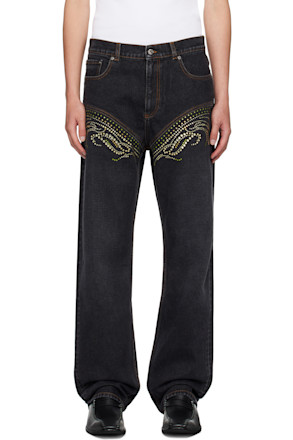 SSENSE Exclusive Black Crystal Jeans