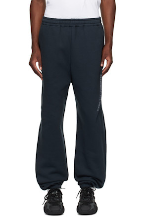 Black Pinched Logo Sweatpants