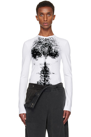 White Hairy Chest Long Sleeve T-shirt