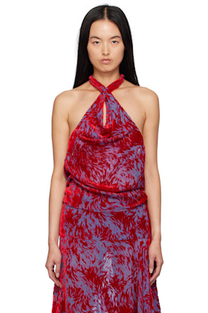 SSENSE Exclusive Red & Purple Twisted Straps Tank Top