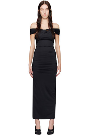 Black Wrapped Maxi Dress