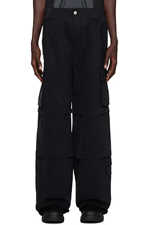 Black Baggy Work Cargo Pants