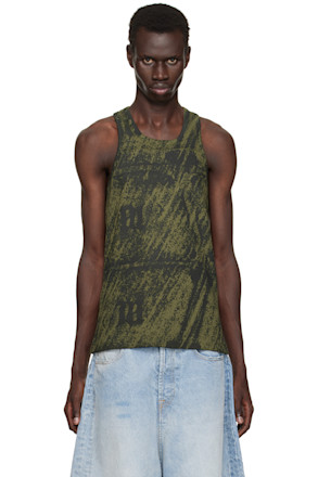 Khaki Trapezoid Tank Top