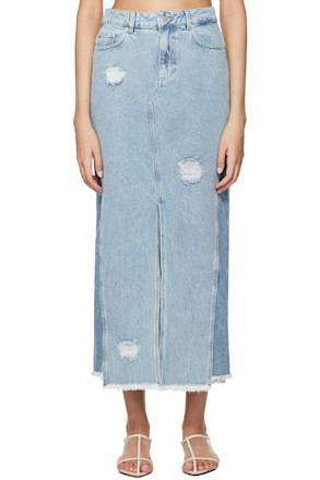 Blue Louisa Denim Maxi Skirt