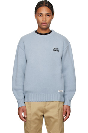 Blue Classic Knit Sweater