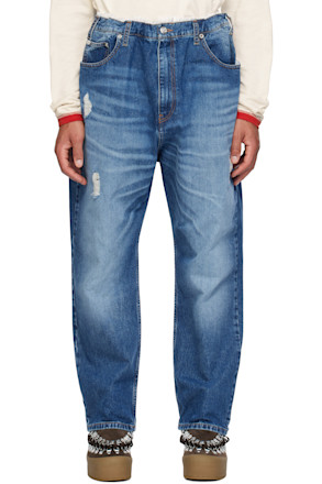 Blue Trompe L'œil Jeans