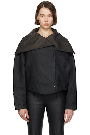 Black Kiko Kostadinov Edition Eero Leather Jacket