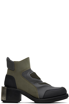 Khaki Baris Moto Boots