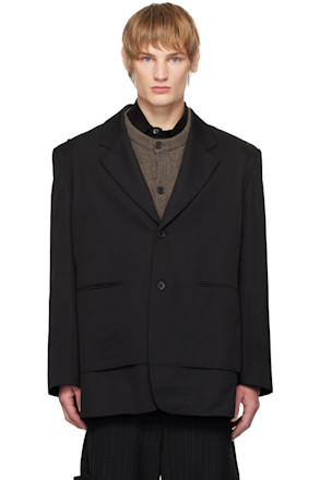 Black Layered Tailored Blazer
