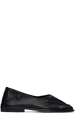 Black Juliol Winter Supple Shiny Ballerina Flats