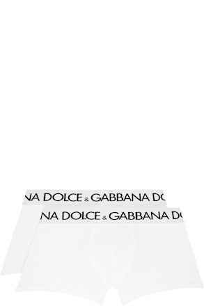 Two-Pack White Cotton Jersey Boxers
