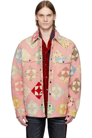Pink Charlie Quilted Blanket Jacket