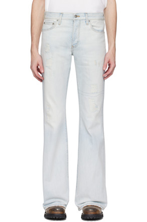 Blue Jimmy Crispy Rigid Flare Jeans
