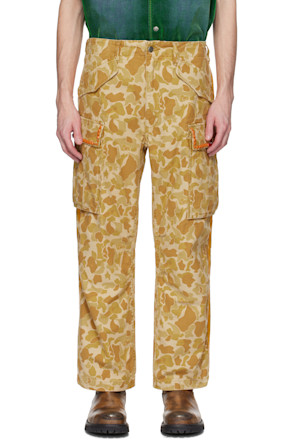 Yellow Cooper Camouflage Cargo Pants