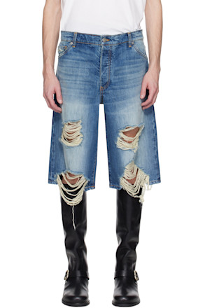 Blue Zander Crispy Baggy Denim Shorts