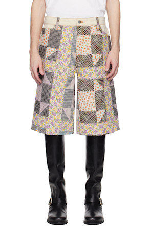 Multicolor Zander Quilt Toppers Baggy Shorts