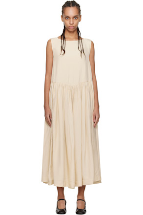 Beige Pomme Midi Dress