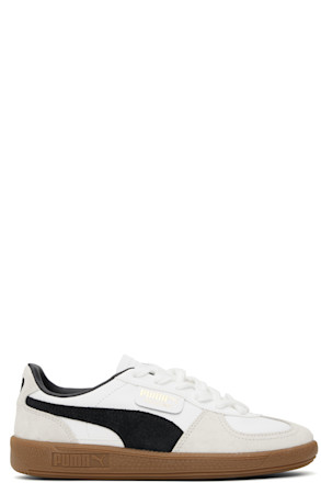 White & Gray Palermo Leather Sneakers