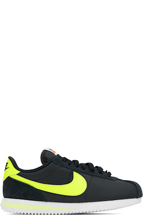 Black & Yellow Cortez Sneakers