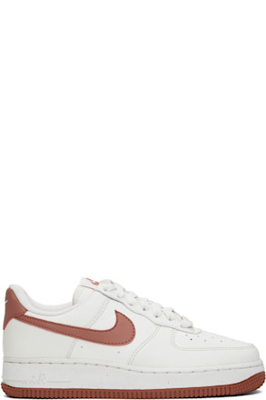 White & Pink Air Force 1 '07 Sneakers