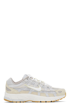 White & Gray P-6000 Sneakers