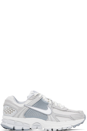 White & Gray Zoom Vomero 5 Sneakers